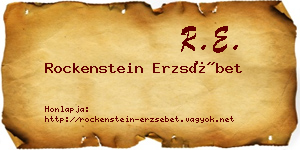 Rockenstein Erzsébet névjegykártya